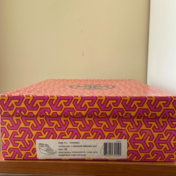 Tory Burch Annamarte Cowhide Strappy Wedge Sandal - Picture 10 of 10